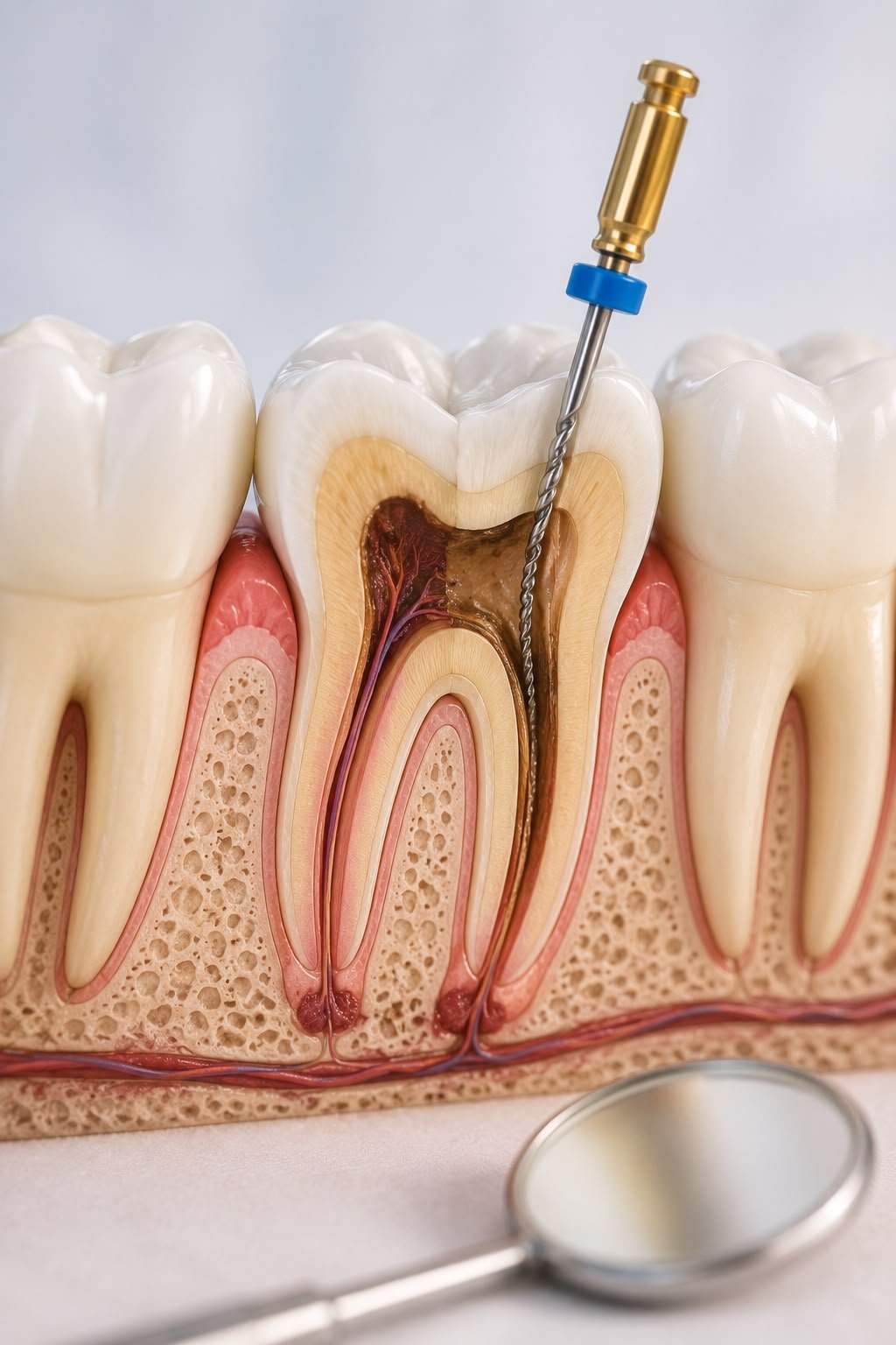 Retratamento de canal em Ji-Paraná realizado por endodontista para tratar infecções persistentes e preservar o dente natural.