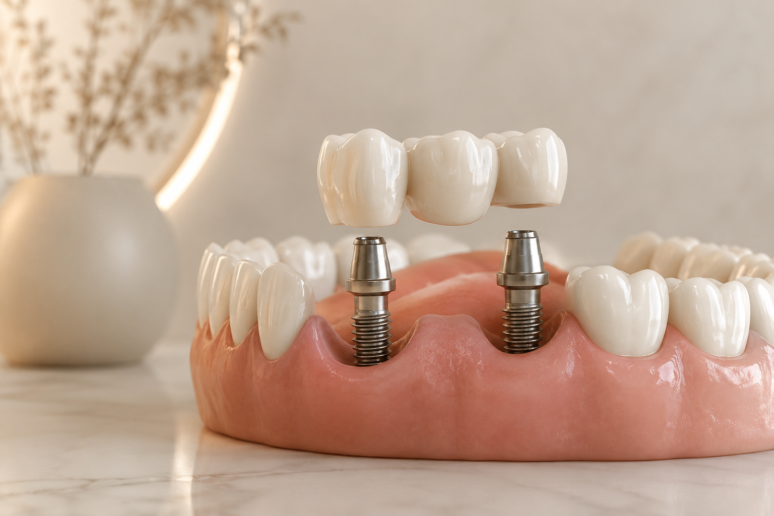 Prótese sobre implante em Ji-Paraná com implantes dentários e prótese fixa